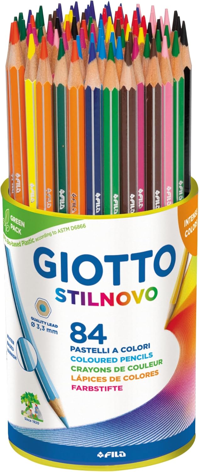 Giotto Stilnovo 516500 Coloured Pencils Set of 84 Assorted