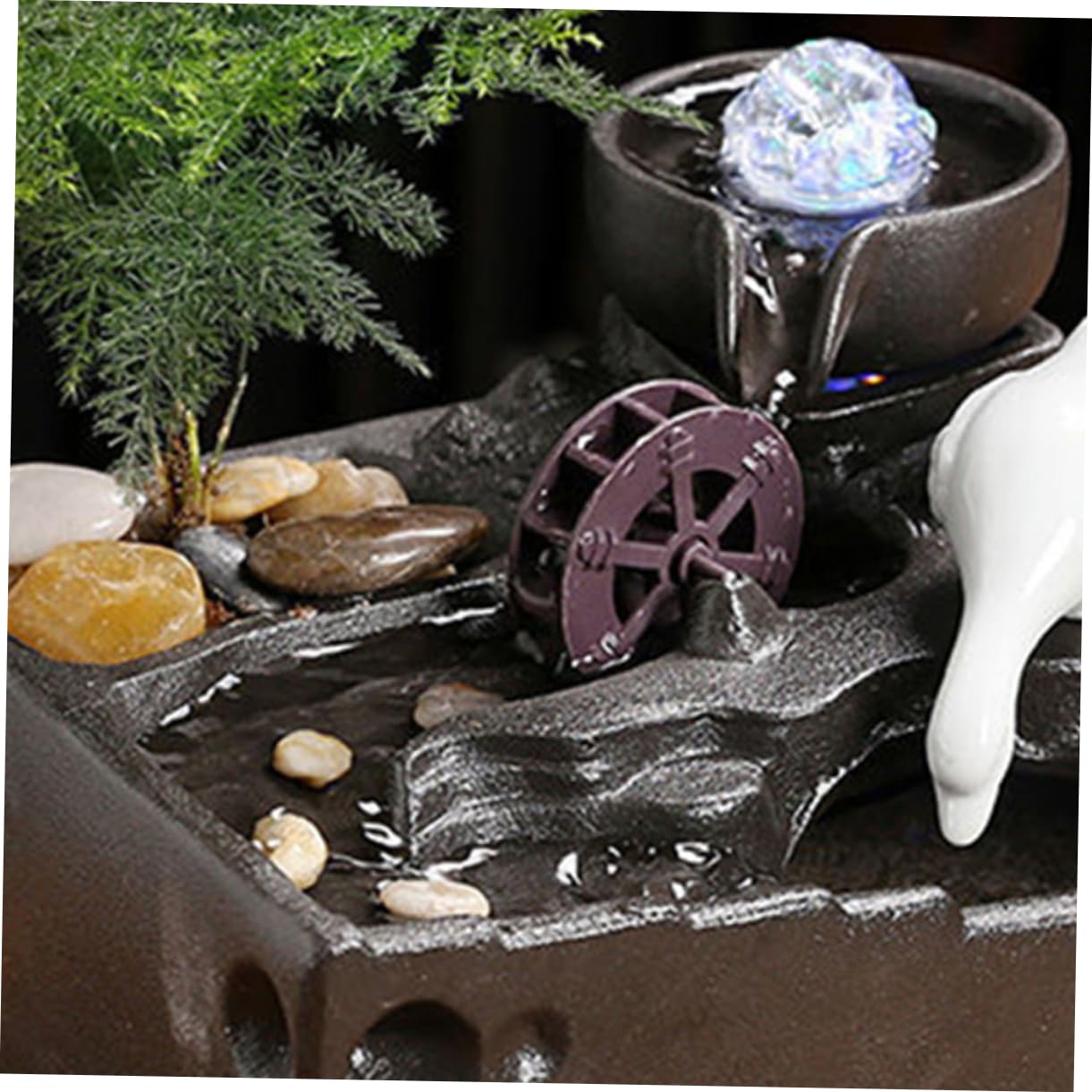 LOORGVEL Bec De Fontaine En Céramique – Ornement Cascade Pour Aquarium, Fontaine Intérieure & Jardin