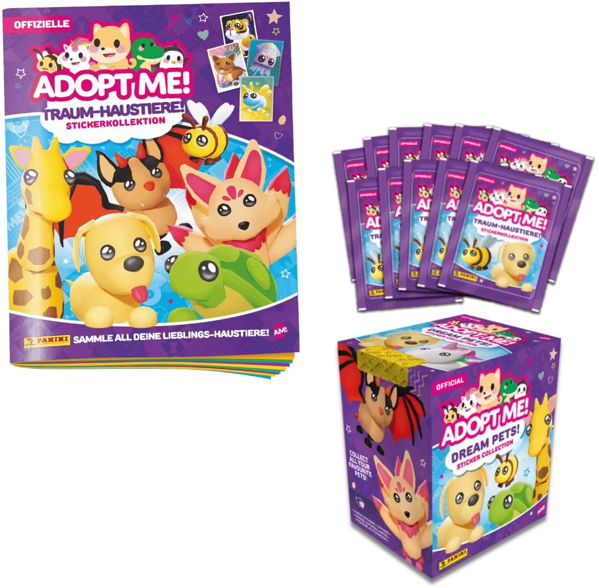 Panini Adopt Me! On Roblox Sticker Collection Collectible Bundle