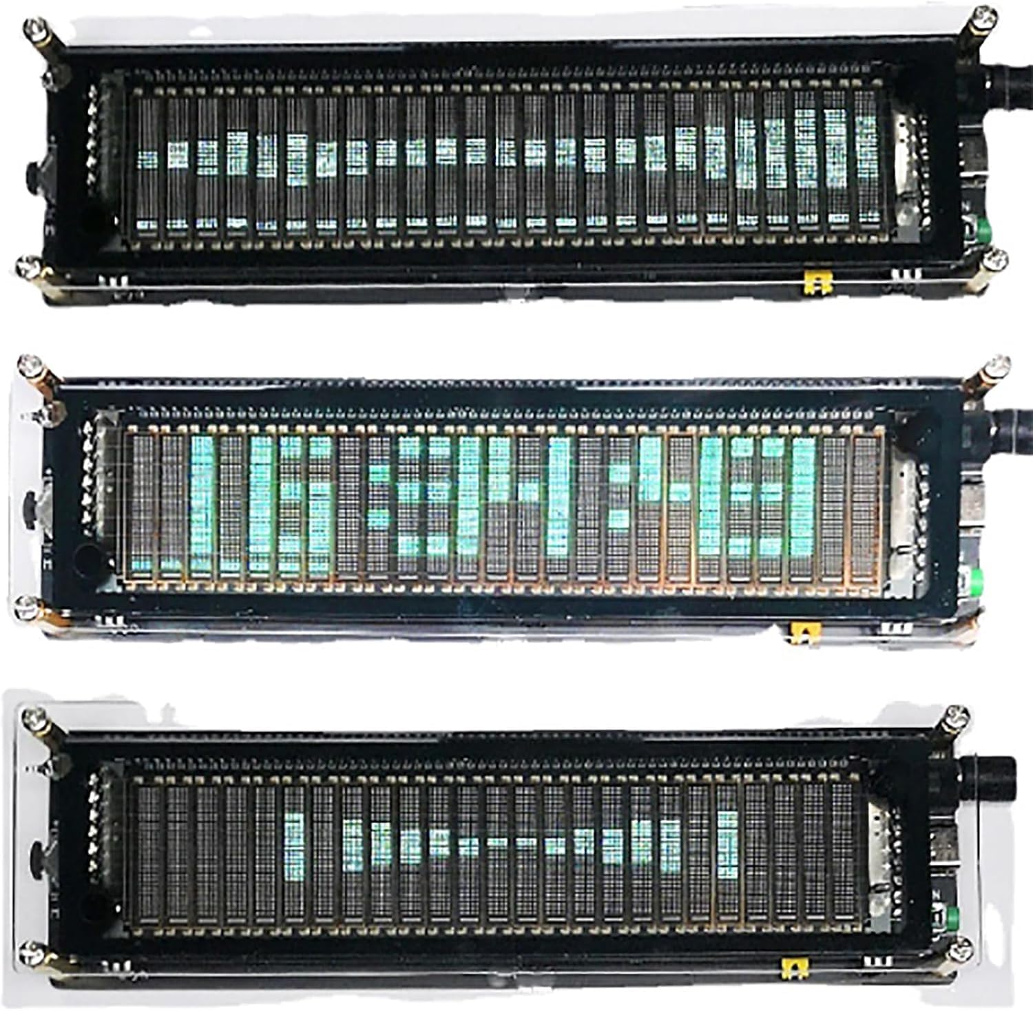 LED Music Analyzer with Adjustable Brightness and Sensitivity - 25-Segment Display for Car and Home Audio Systems