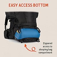 Vista 8 de Kelty Coyote - Mochila de 60 a 105 litros, para hombre y mujer (actualización 2020) - Mochila de senderismo, mochilero, mochila de viaje, Negro