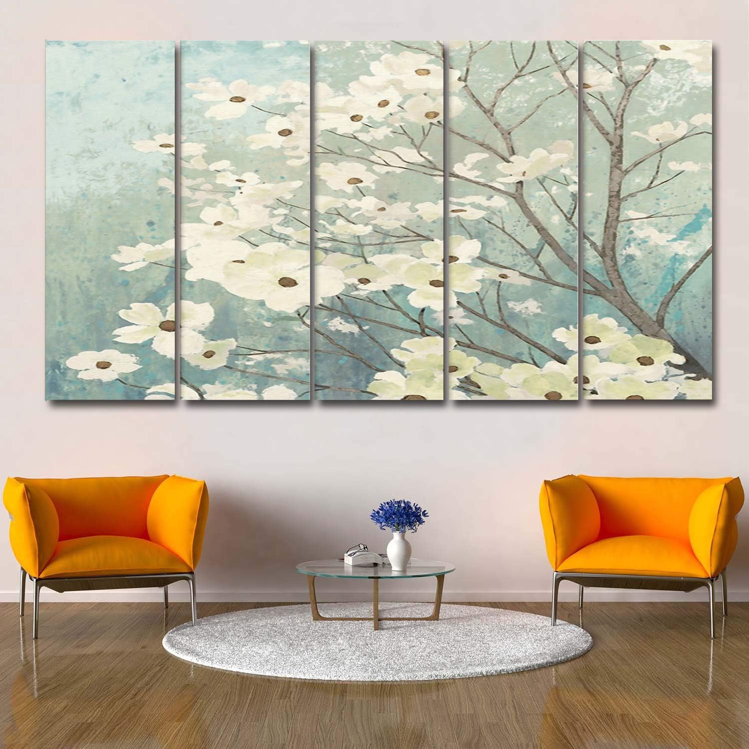 Nеw Arrіvаlѕ EZON-CH 5 Panels Canvas Wall Art Prints - Floral Prints- Extra Large Artwork Ready to Hang for Living Room Bedroom Office Home Decoration - 12x36 inchx5 Lоwеѕt Prісе EZON-CH 5 Panels Canvas Wall Art Prints - Floral Prints- Extra Large Artwork Ready to Hang for Living Room Bedroom Office Home Decoration - 12x36 inchx5