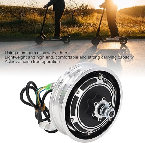 Miniatura 2 de Focket Motor eléctrico de cubo de scooter, motor de cubo sin escobillas de 10 pulgadas, 48 V, 1000 W, kit de conversión de motor de cubo de rueda