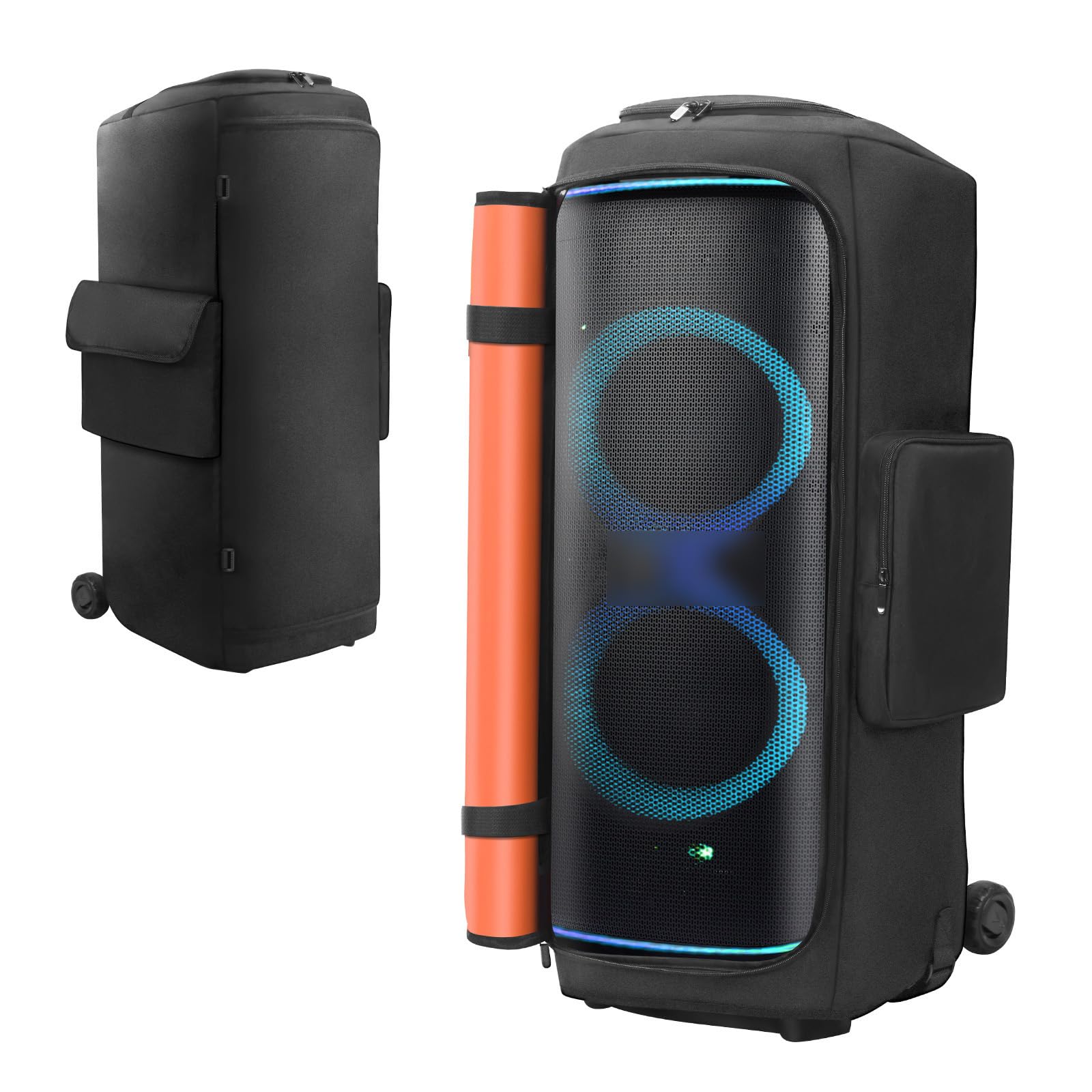 Housse anti-poussière pour haut-parleur compatible avec JBL PartyBox 720, étui de voyage portable avec porcs latéraux, noir