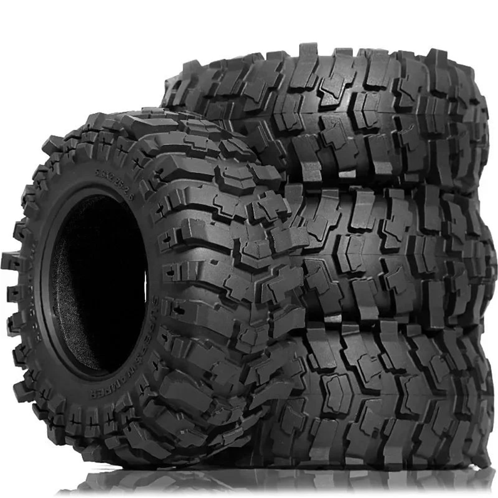 RC Pneumatici 132x58mm 2.6in Gomma Per Ryft Per Yikong Per Axial TRXS Per SCX10 Per Yeti Per Capra Ralaro 1/7 1/8 1/10 Parti Automobili Ricambi Modellini RC