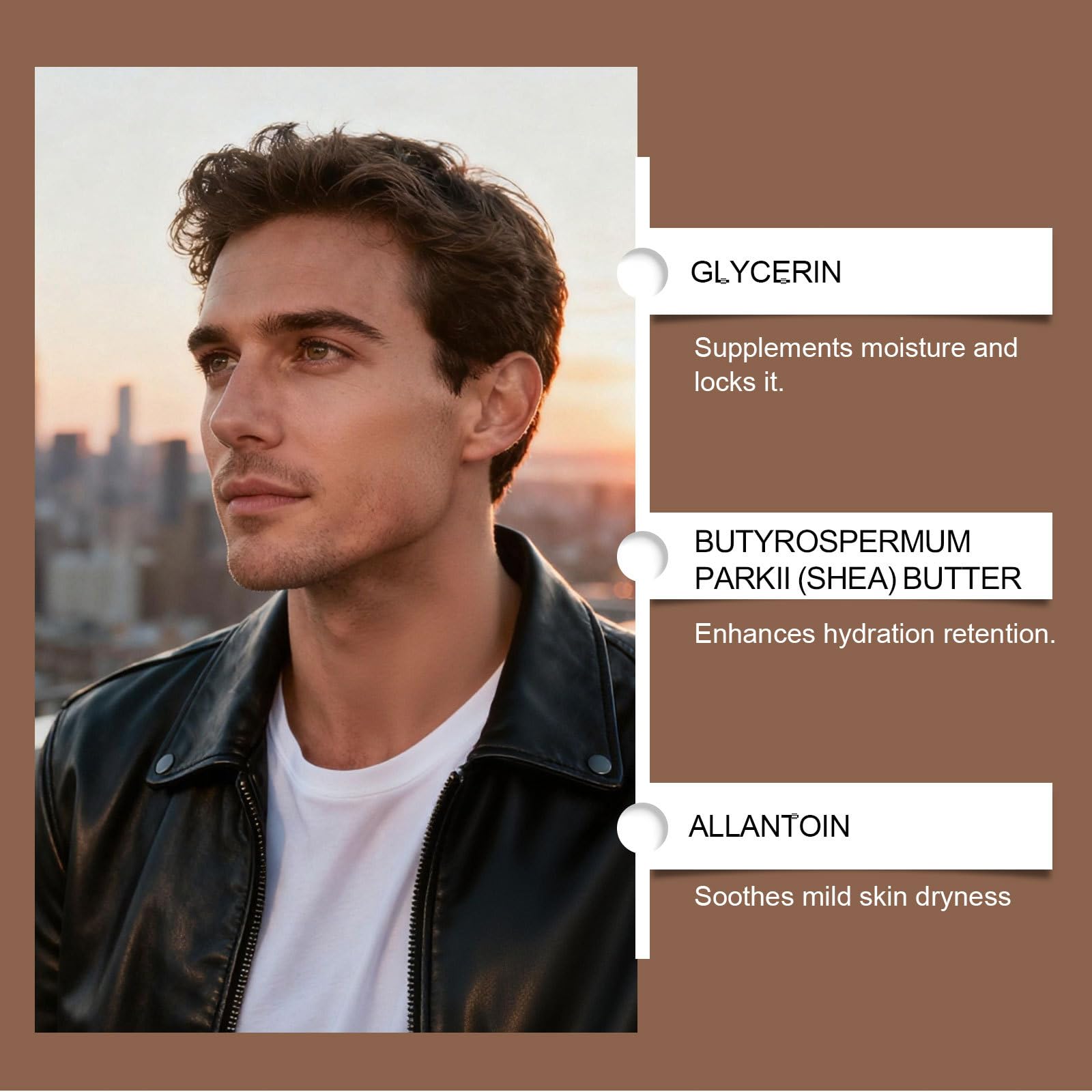 Crème Corps au Beurre de Karité pour Homme, Hydratation Intense pour Peau Sèche, Soin Quotidien Non Gras, Peau Douce et Souple, Parfum Longue Durée, Soin à Absorption Rapide pour Homme (5pcs)