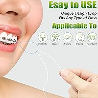 Vista 2 de Enhebradores de hilo dental, enhebrador de ortodoncia, herramienta de acceso Ultraclean para mantener la salud bucal con frenos, puentes e 250