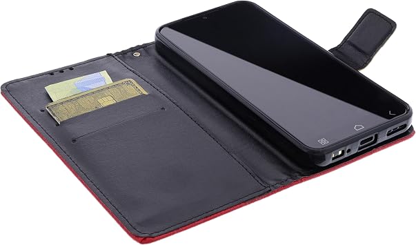 Case Compatible with Emporia Smart 7 Lite / 7 mini / ME7 Protective Case Red Book Style Case Mobile Phone Protective Case Book Wallet Mobile Phone Cover Flip Case Stand Mobile Phone Case