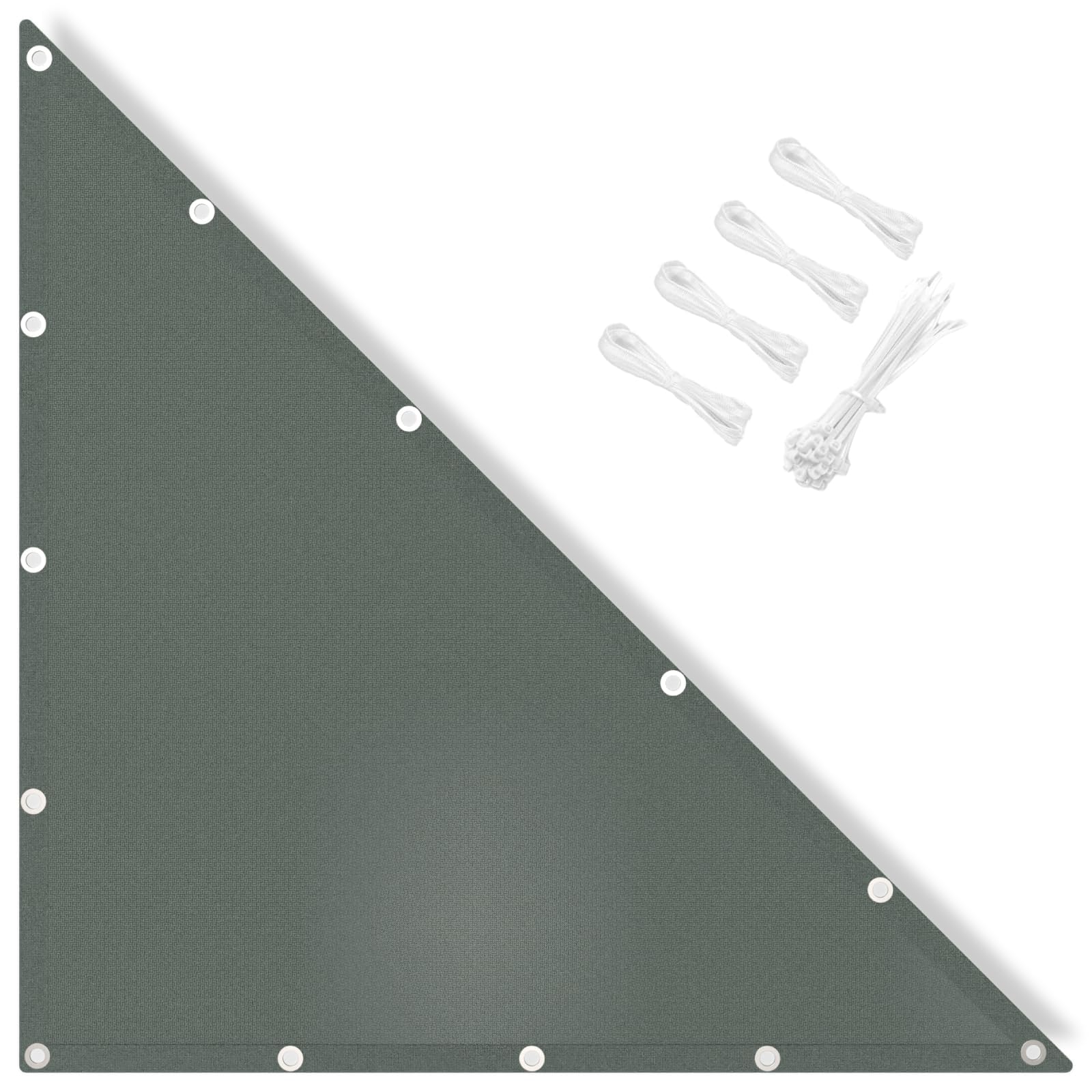MissYolo Triangle Sun Shade Sail Waterproof 1x1x1.41M - Outdoor Right Angle Sun Shade Canopy with 95% UV Protection for Backyard, Pool, Patio & Garden Activities and Family Use-Dark Grey — image 1