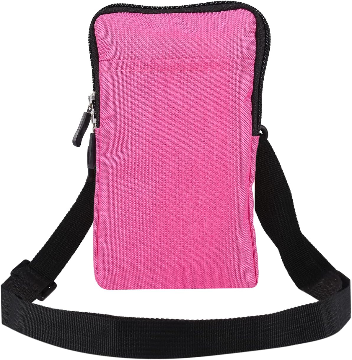 Cell Phone Belt Clip Bag for Men, Mobile Phone Shoulder Holster, Women Men Zipper Cell Phone Crossbody Sling Bag Shoulder Messenger Bag Smartphone Waist Pack with Card Holder Belt Loop Pouch Pocket