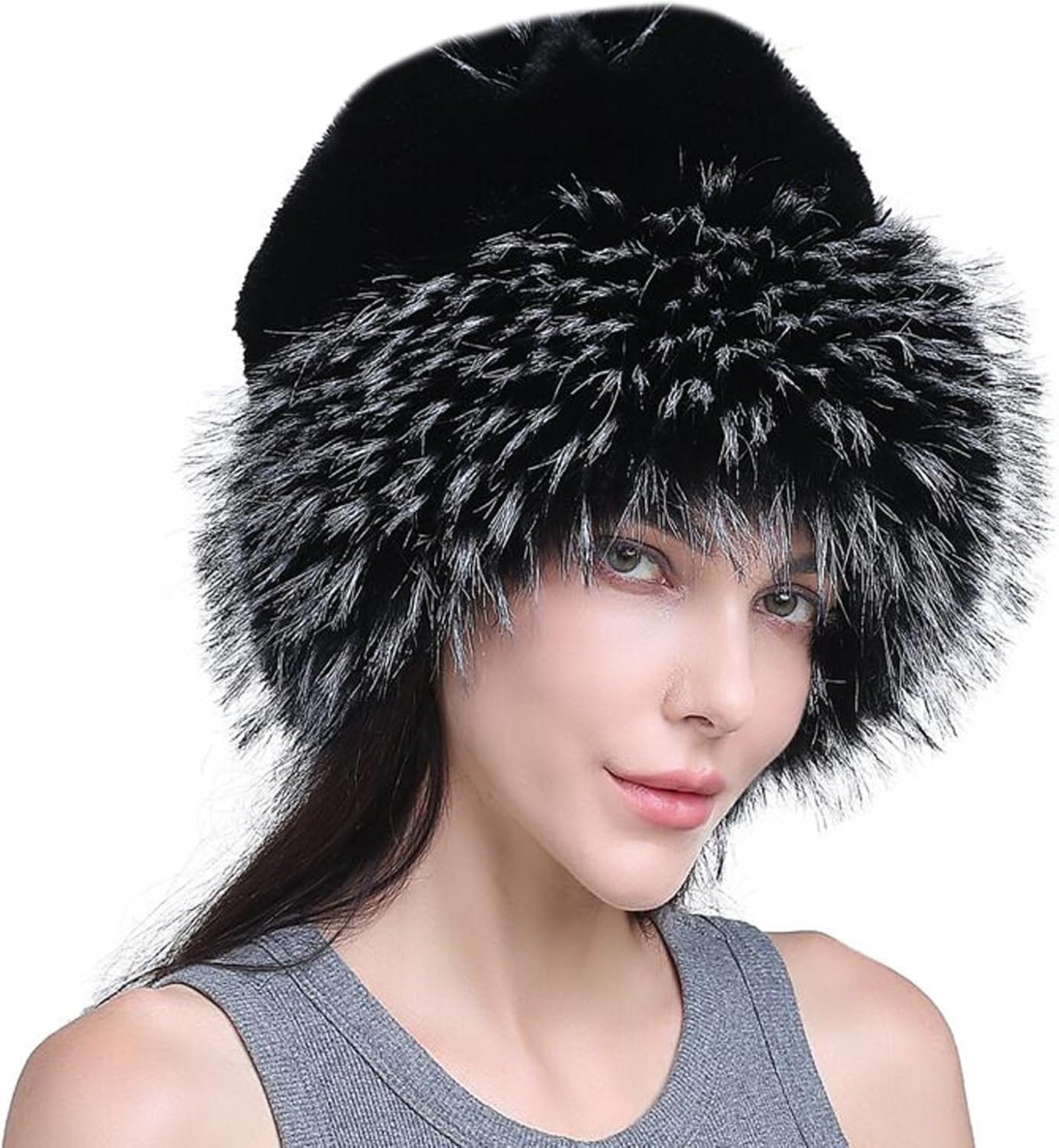 Winter Faux Fur Bucket Hat Fuzzy Bucket Hats for Women Men Women's Furry Fisherman Cap for Casual - Image 2