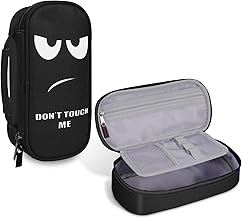 FINPAC School Pencil Case, Large Capacity Pencil Case with Handle, School Pencil Bag, Stationery, Makeup Organizer for School, Office and Students, Don't Touch, Practical