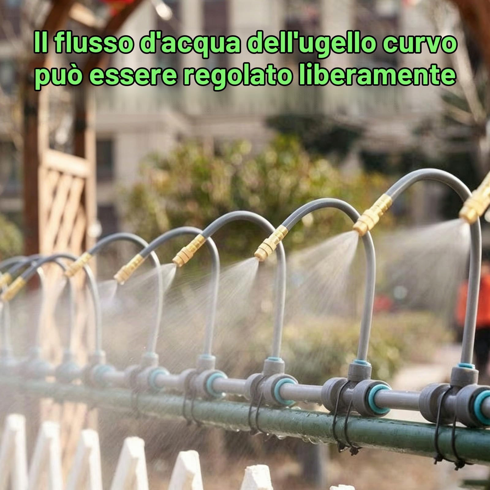 Kit per Sistema di Irrigazione a Goccia Regolabile a 360°,Sistema Irrigazione Automatico 60M,Sistemas di Irrigaziones per Giardino,per Piante da Giardino e Sistemas Irrigaziones Balcone