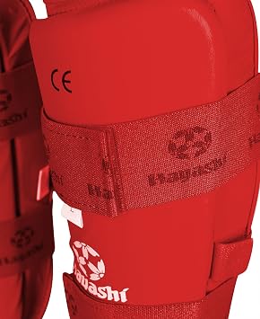 Red Hayashi WKF Approved Karate Shin-Instep Guard
