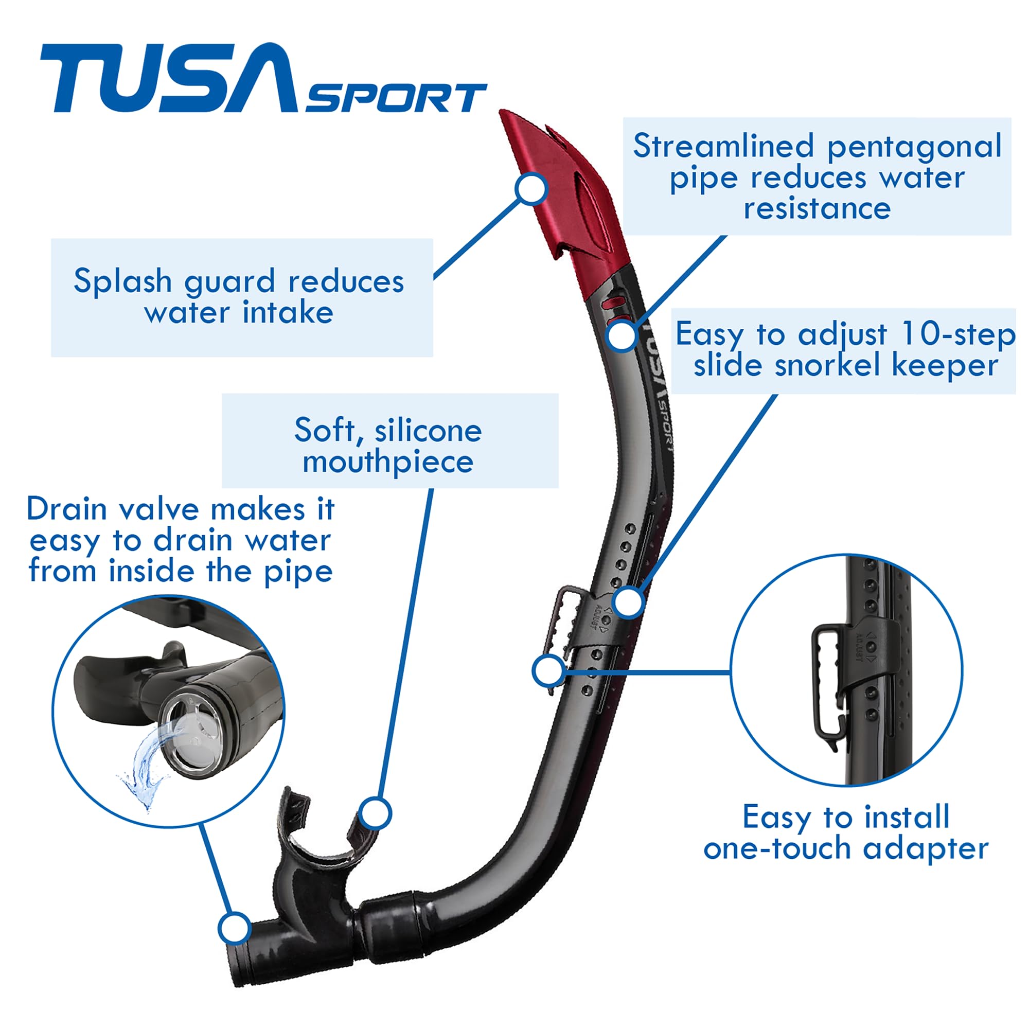 TUSA X-Plore maska / fajka Combo