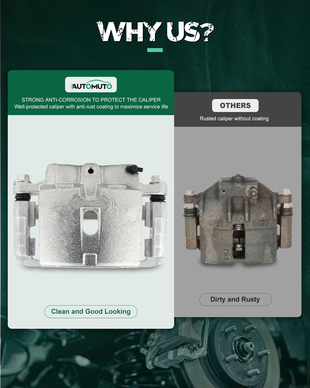 AUTOMUTO Front Left&Right 18-B4728 18-B4729 Disc Brake Calipers With Bracket For Cadillac 2002-2006 For Chevrolet 1999-2009 For GMC 1999-2008 For Hummer 2003-2008