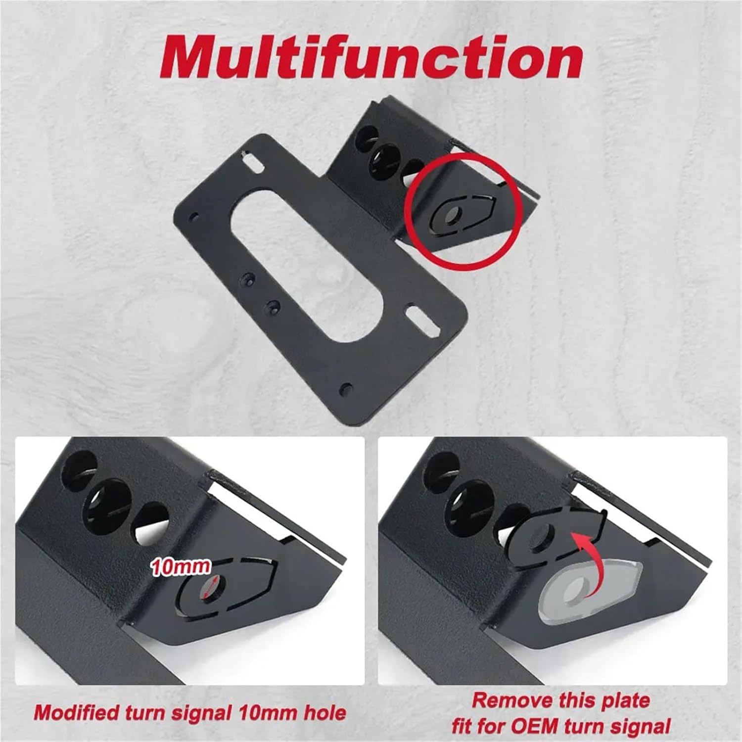 Fender Eliminator Kit for Kawasaki Z125 Pro 2017-2022 2023 2024 2025 Motorcycle Rear Tail Tidy License Plate Holder Bracket(Without Reflector)