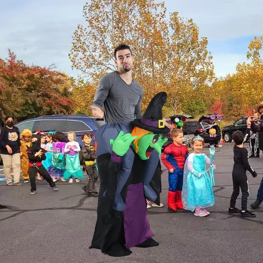 Inflatable Costume Adult, Blow Up Wizard Witch Costume Women Men, Scary Party Halloween Costumes - Image 7