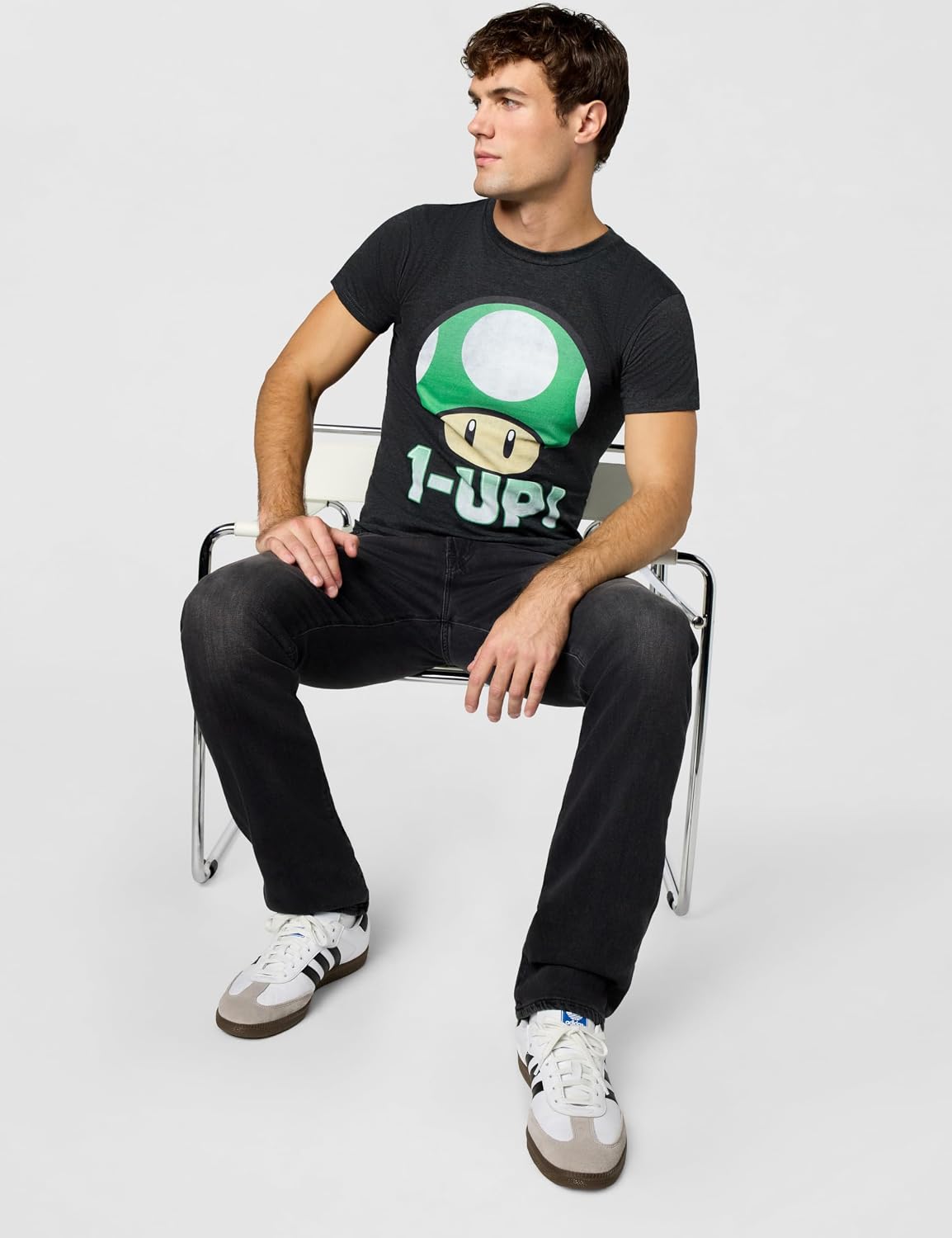 Nintendo Mens Nintendo Mario 1-up Mushroom T-shirtT-Shirt image 2