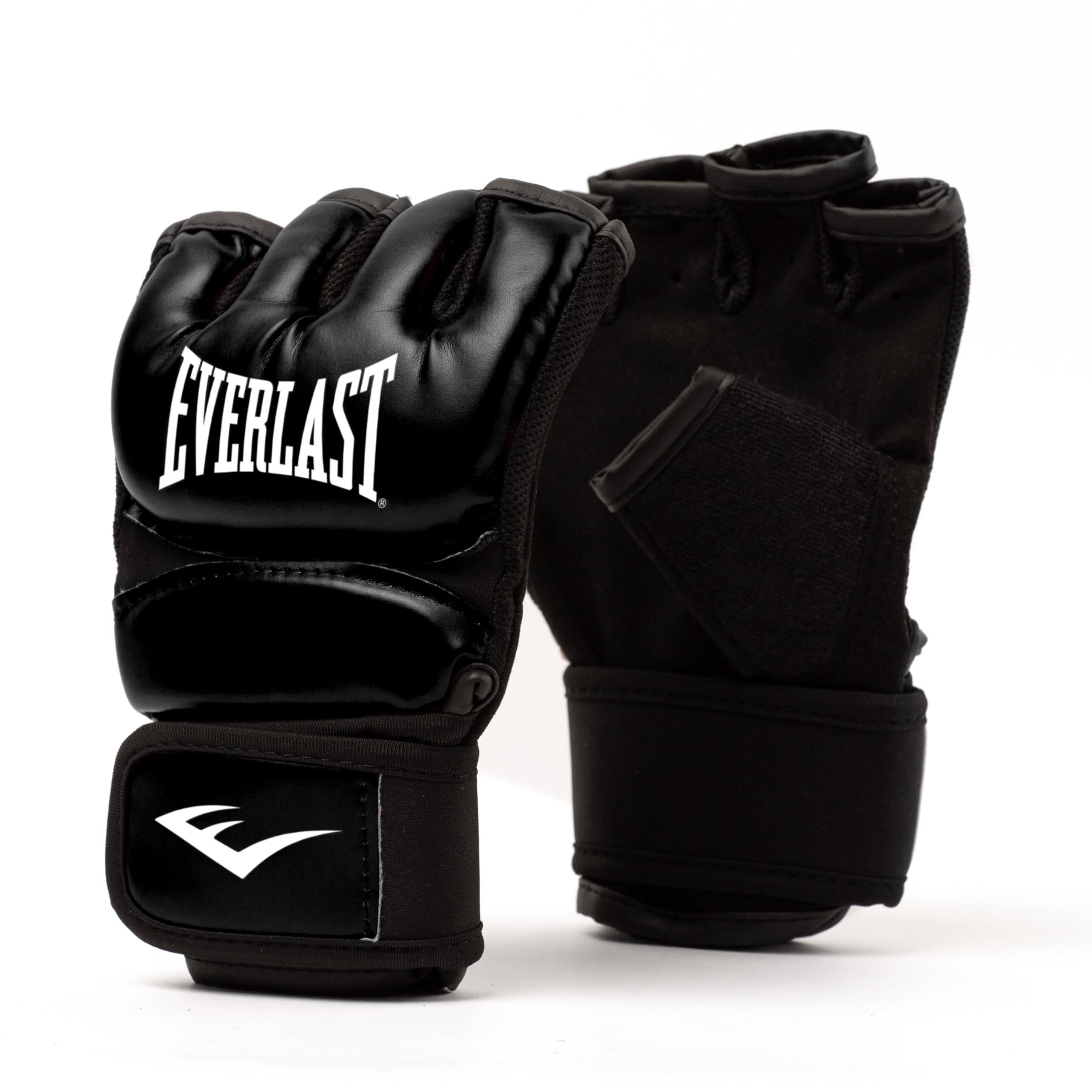Everlast Core Everstrike MMA Gloves Black, Training Gloves for Pad Work & Sparring, High Flex Panels, Foam Padded Knuckles and Double Wrap Compression Closure System - Authentic Everlast Gear