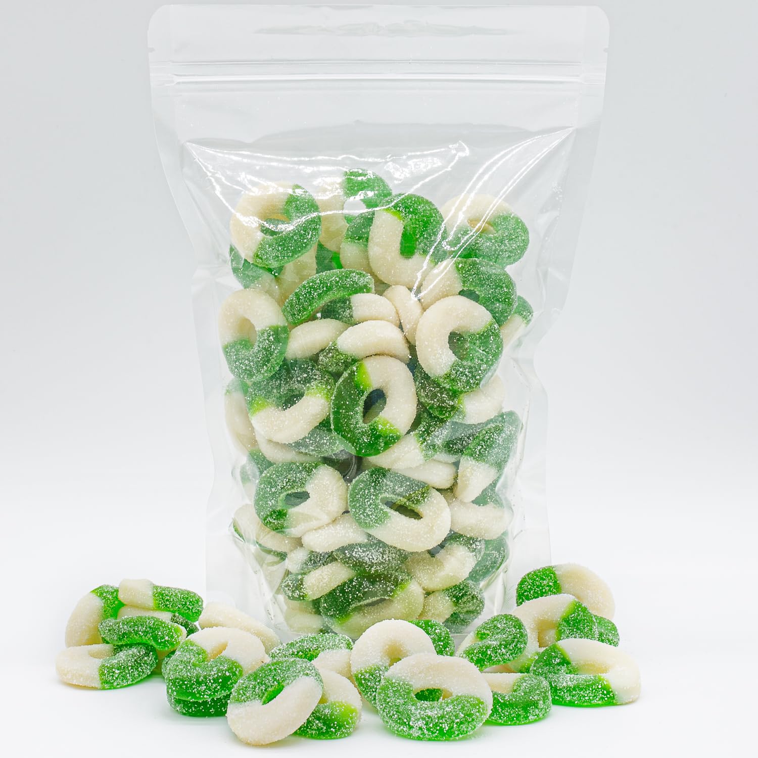 Gummy Candy Bulk 5 lb – APPLE Rings Gummies in Resealable Bag, Soft and Chewy, Light Sugar Coated, Gluten Free