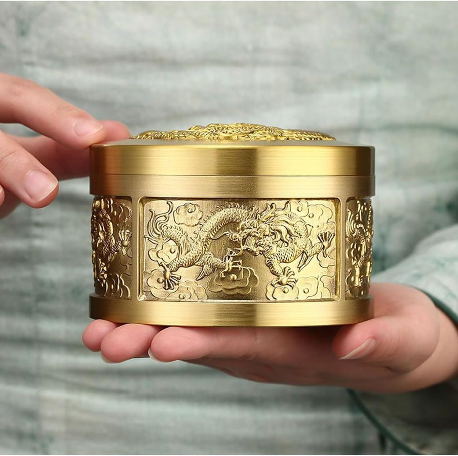 Small Urn for Human Ashes - Memorial Mini Brass Keepsake Urns - Tiny Container for Pet Human