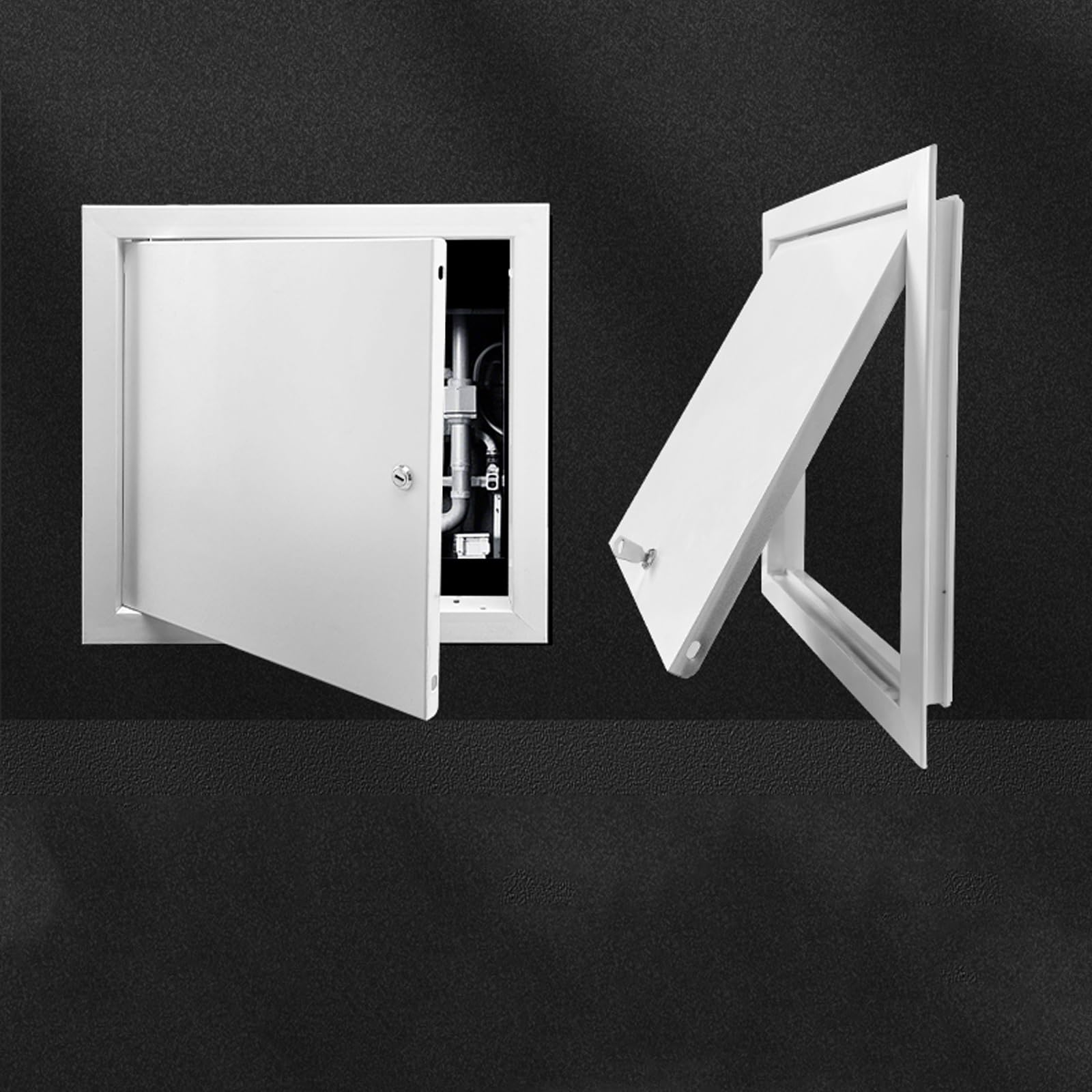 Qhknuyoax One Color Inspection Hatch Revision Door, Lockable Access Panel Aluminum Alloy Multiple Sizes Wall Ceiling Electrical Plumbing(150X150mm)