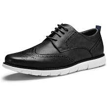 CGRRBW Mens Dress Shoes Casual Oxford Shoes Business Wingtip Brogue Shoes | Pu Leather Upper, Cushioned Insole, Anti-slip Sole, Classic Lace-up, for Office, Work, Wedding, Meeting, Daily Wear