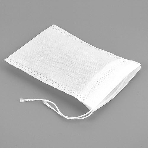 Miniatura 4 de Paquete de 100 bolsas de muselina con cordón, bolsas de malla pequeñas desechables para cocinar, remojar licor medicinal, filtro de té y café,