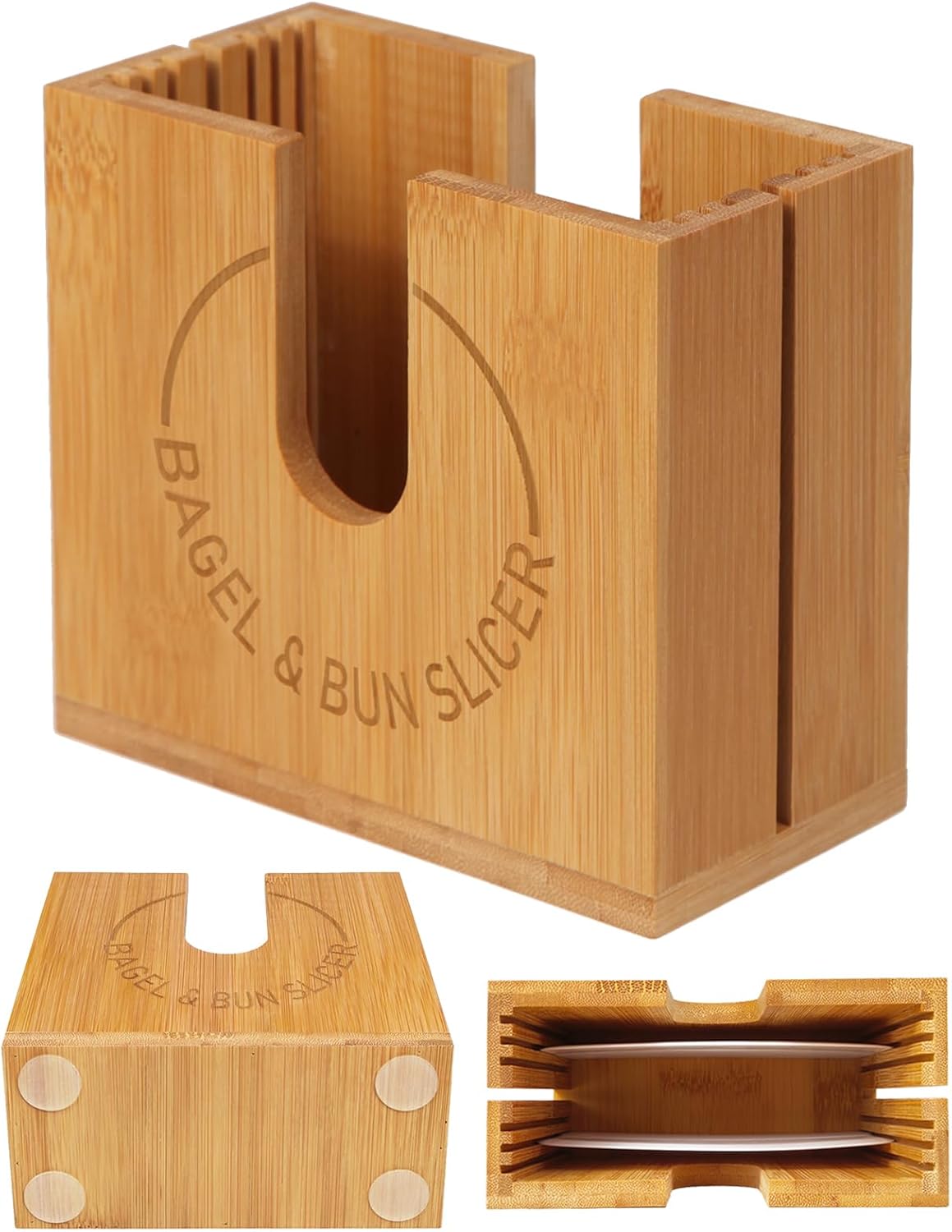 Large Adjustable Bagel Cutter Slicer for Small and Large BagelsBagel