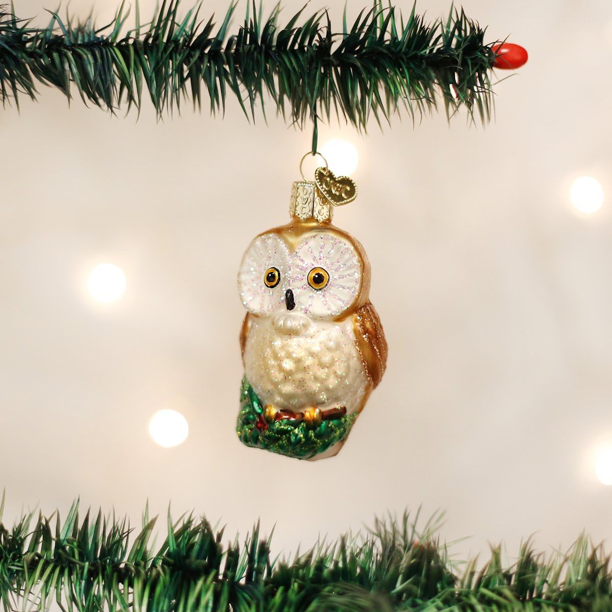 Old World Christmas Owl Glass Blown Ornament for Christmas Tree, Handcrafted Holiday Decoration, Owl Collection - Image 2