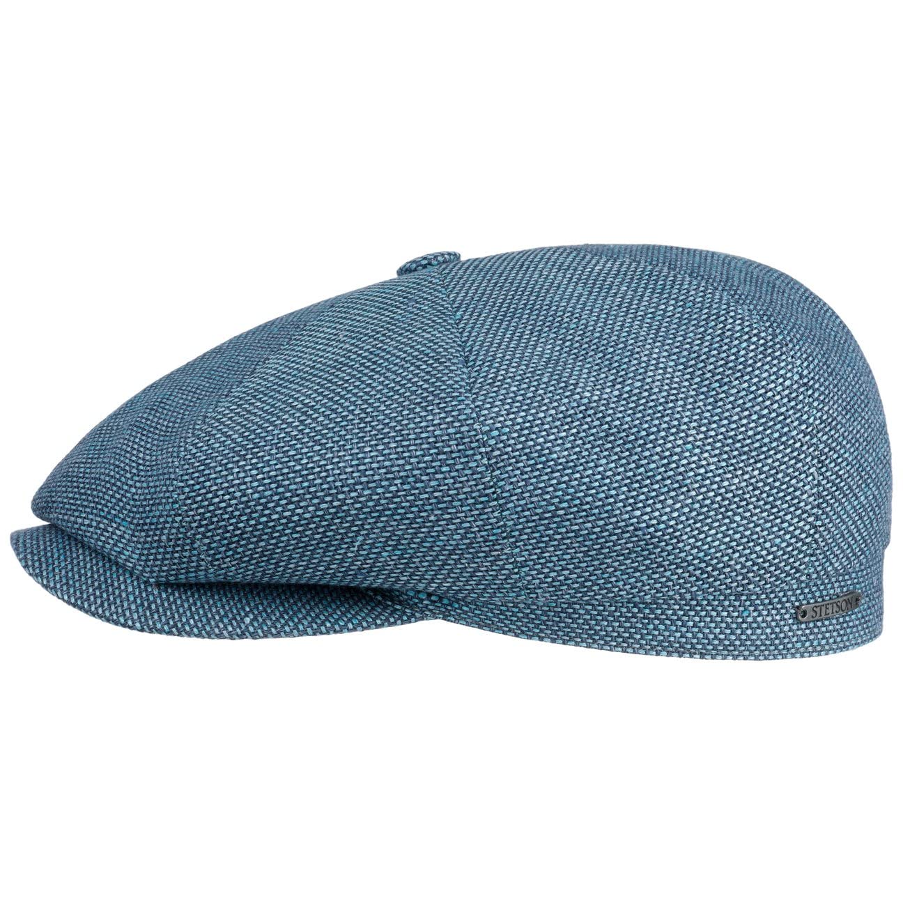 Stetson Hatteras Ellington Flatcap Melierte Mütze Klassische Schiebermütze Wide-Fit Style Made in EU Damen Herren Ganzjährig