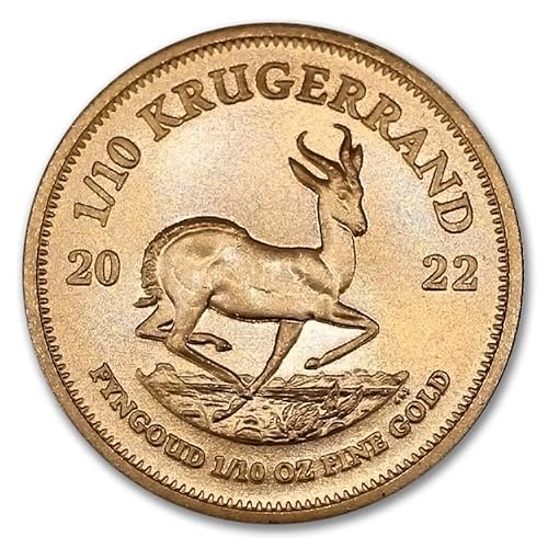 Miniatura 2 de 2022 110 oz South African Gold Krugerrand Coin Brilliant Uncirculated (BU) with Certificate of Authenticity 110 Rand Mint State
