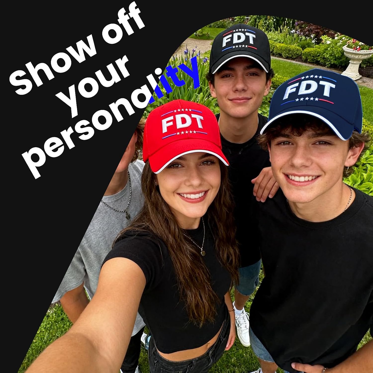 3 Pcs FDT Hat for Men Women, Cotton Embroidered Adjustable Baseball Cap, Unisex Classic Dad Trucker Hat