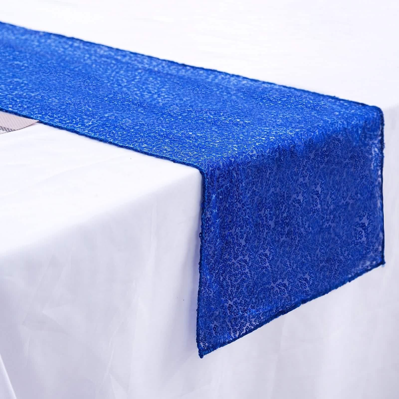 Runner decorativo da tavolo, runner da tavolo per matrimoni, blu reale, 30 x 30 cm, con paillettes in poliestere, sala da pranzo, cucina moderna e soggiorno, decorazione per la casa