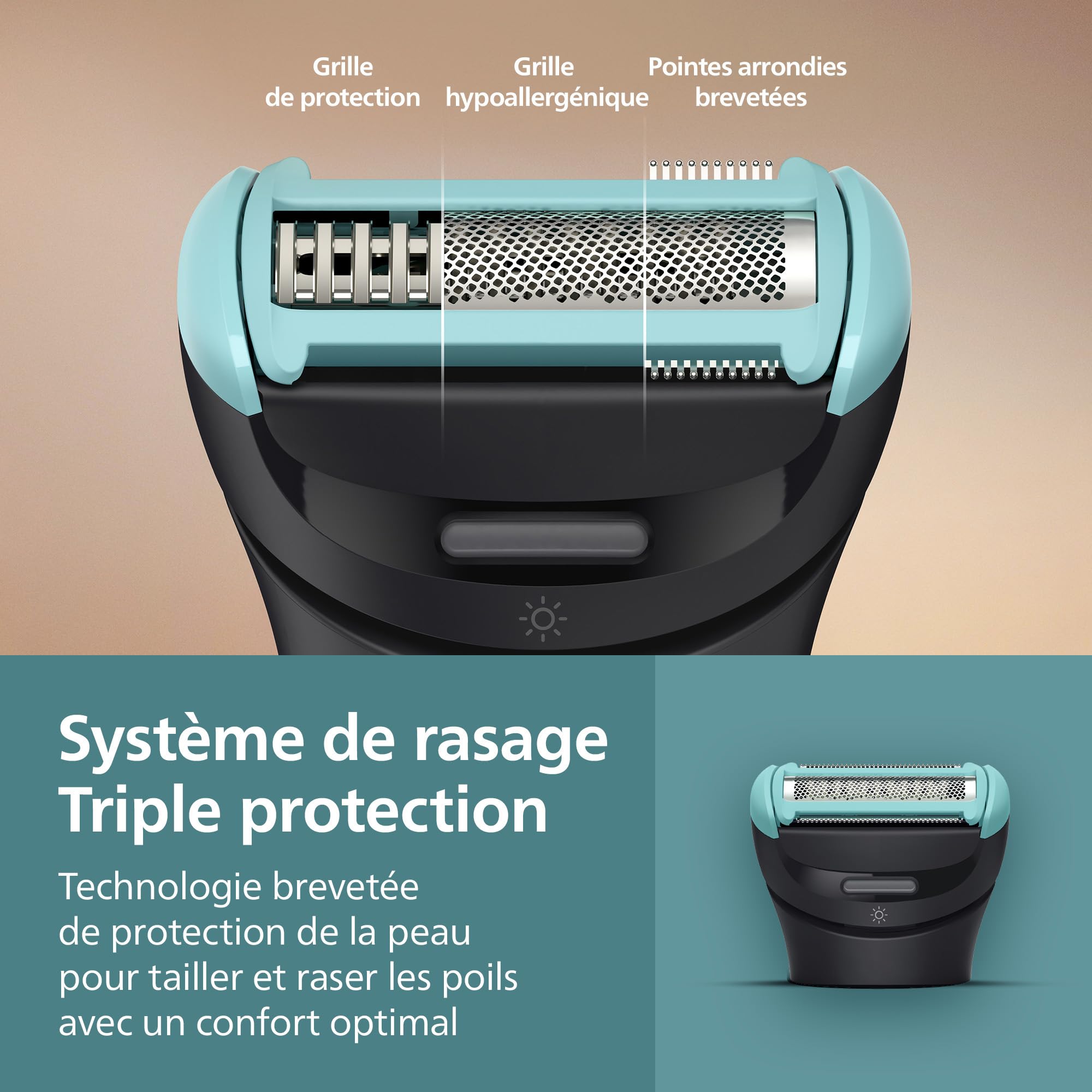 Philips Bodygroom série 7000 tondeuse hommes tête flexible 2D système rasage Triple protection étanche autonomie 120 min BG7480/15