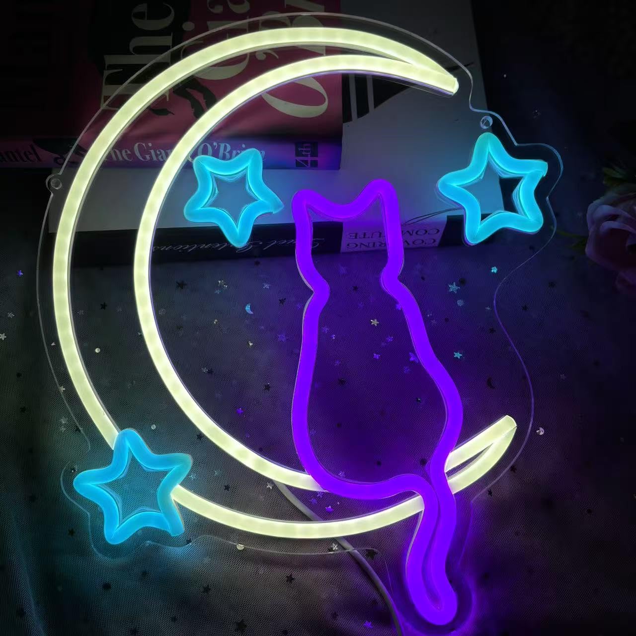 Décoration murale néon à LED pour un endroit vivant