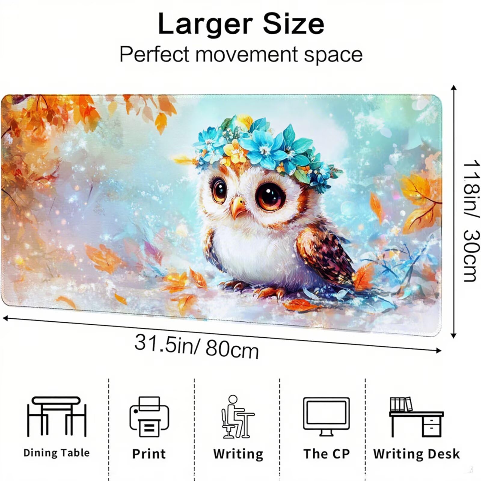 Kolorowa podkładka pod mysz XXL 1400 x 600 x 3 mm ptak pod ręką akcesoria biurowe antypoślizgowa gumowa podstawa i szyte krawędzie podkładka pod mysz dla graczy do dekoracji biura dekoracyjnego