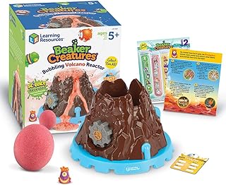Learning Resources Beaker Creatures Bubbling Volcano Reactor, Preschool Science, Homeschool, STEM, Includes 5 Science Experiments, 6 Pieces, Ages 5+