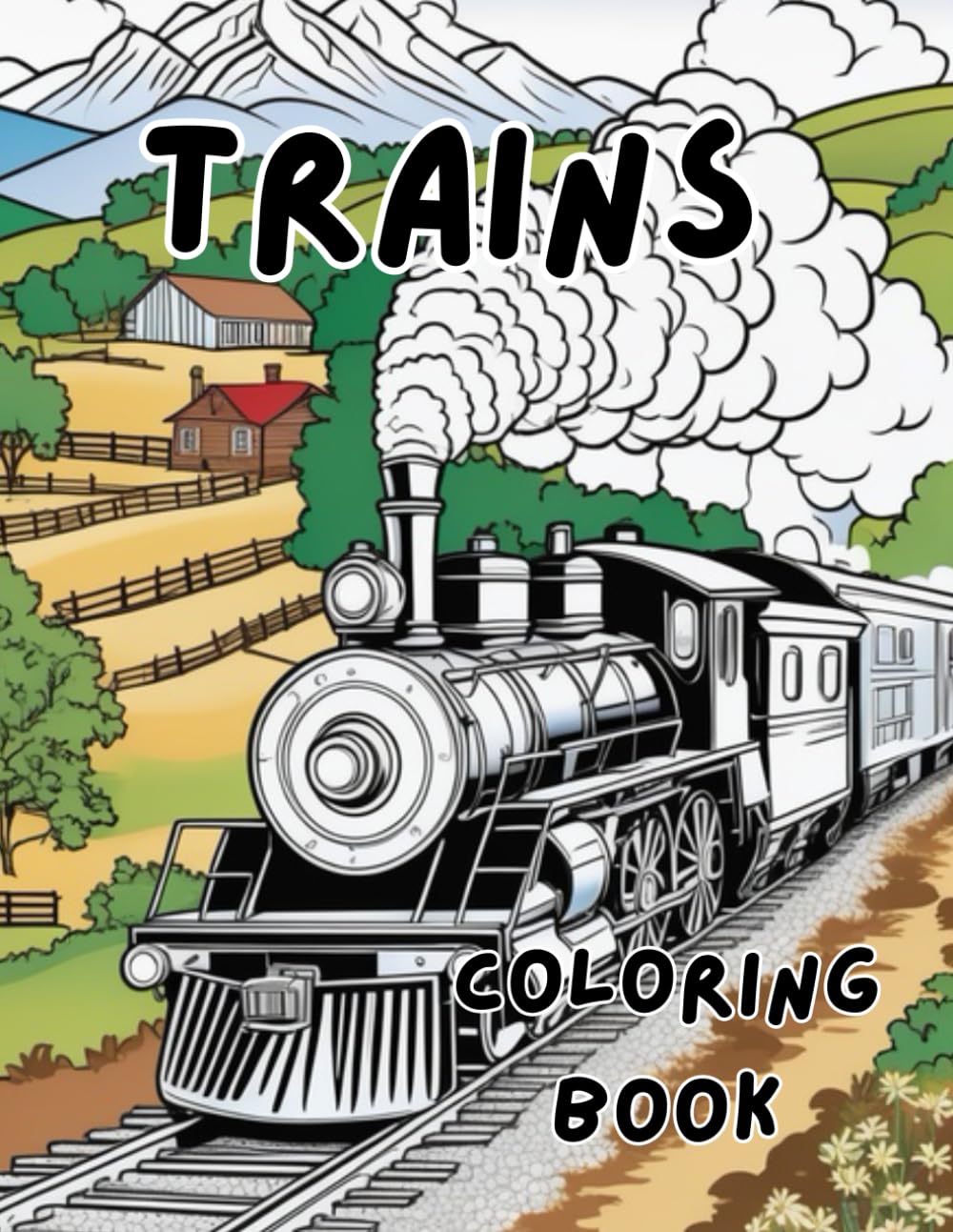 Trains coloring book: inc, Harizon, Calhoun, Anthony: 9798865557197 ...