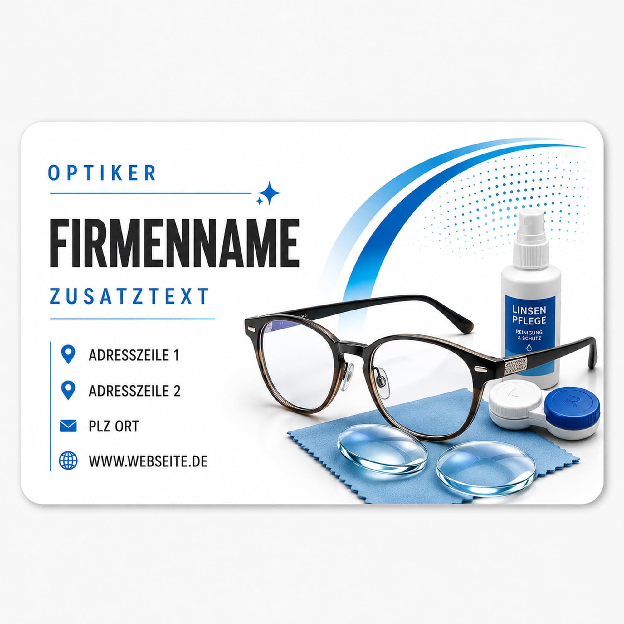 Visitenkarten erstellen - 1000 Stück - Optiker - beidseitig