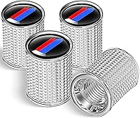 Vista 38 de Tapas de válvula de neumático deportivo, 4 unidades, antirrobo, universales, aluminio, cilindro elíptico con junta tórica, para automóviles