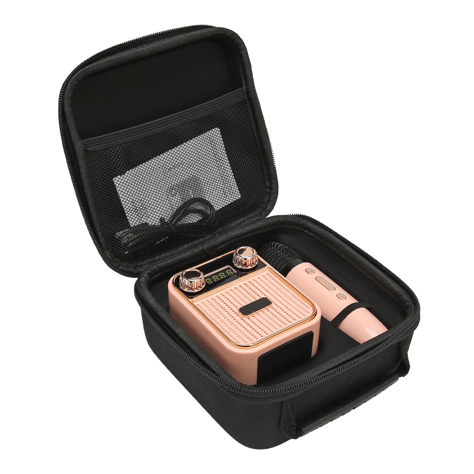 Mini Karaoke Machine per Bambini, Altoparlante Karaoke Bluetooth Portatile con 1 Microfono Wireless, Canzoni Giocattoli Regali di Compleanno per Ragazze 4, 5, 6, 7, 8 Anni Toddler Teens(Rosa)