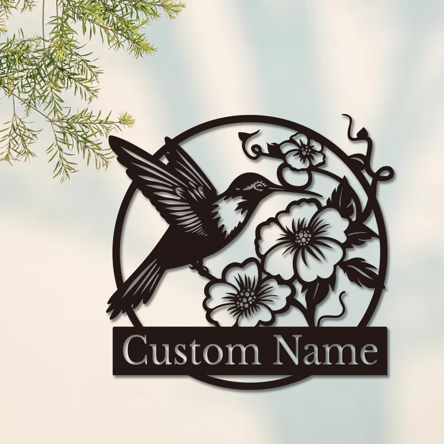 Personalized Bird Metal Sign Custom Garden or Yard Decor Bird Metal Wall Art Personalized Wedding Gifts (Style-1)