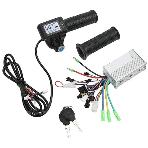 Miniatura 9 de FOUF Kit de motor eléctrico de CC sin escobillas de 36 V, 48 V, 350 W, panel LCD, kit de controlador de motor sin escobillas, agarre del acelerador