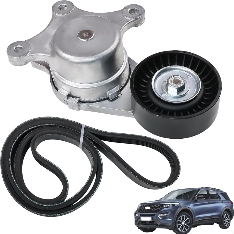 Kit de tensionador e correia serpentina MINETPS 38485 para Ford e Lincoln – Conjunto