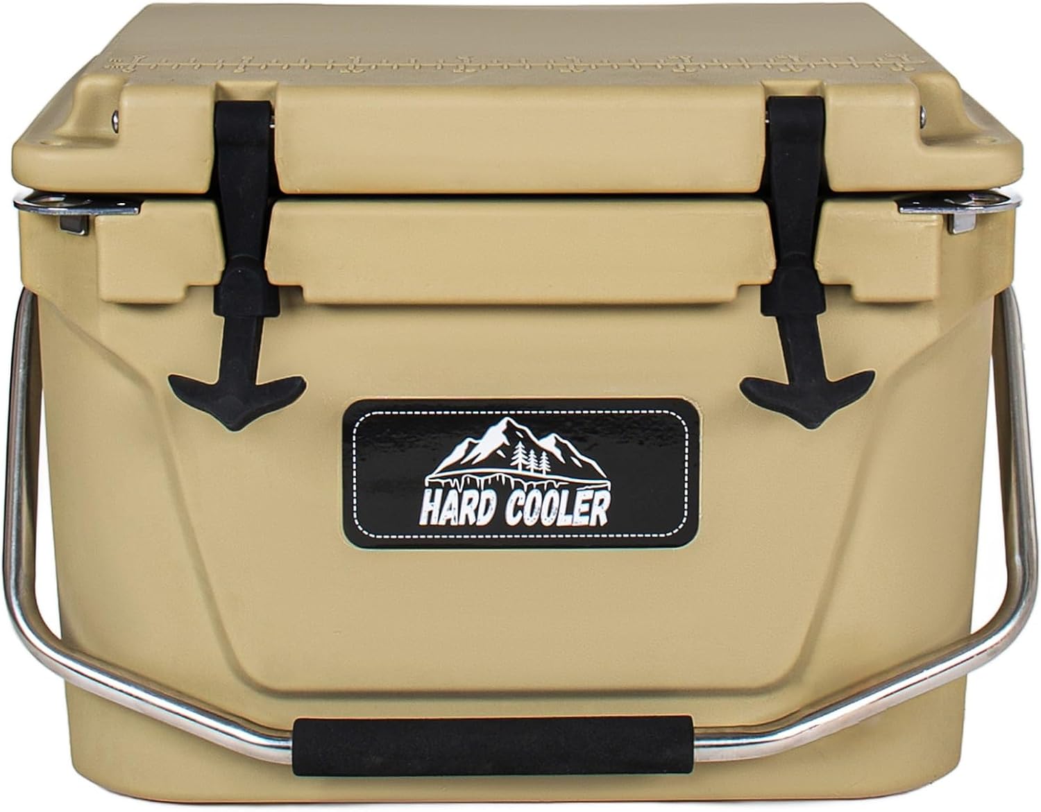 20 qt Khaki Cooler, Ultra-Tough Hard Shell Ice Chest with Handle – Compact Portable Cooler with 5-Day Ice Retention for OutdoorCamping, Beach, Boating,Tailgating & Outdoor Adventures