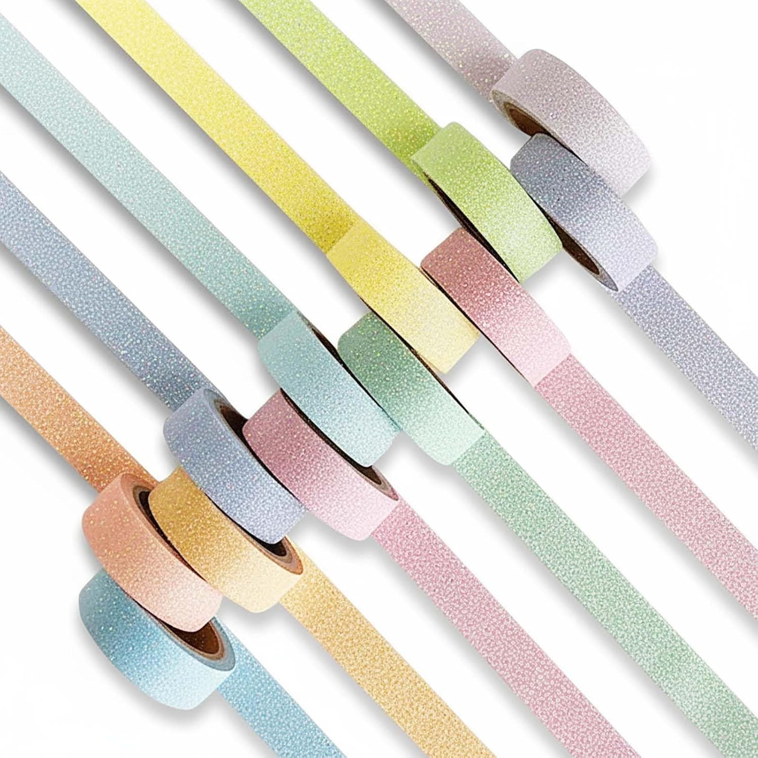 8 Rolls Glitter Holographic Washi Tape for Crafts Decor image 5