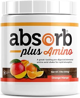 Amino – Nutritional Supplement, Nutritional Support, Non-GMO, Gluten Free, Elemental Free-Form Amino Acid Formula (1.1 lbs, Orange-Mango)