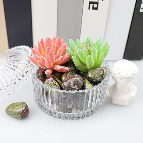 Miniatura 5 de QINJIEJIE Piedras pulidas de piedra de sangre de dragón de 0.9 libras, cristales caídos, piedras preciosas a granel, cristal curativo, juego de